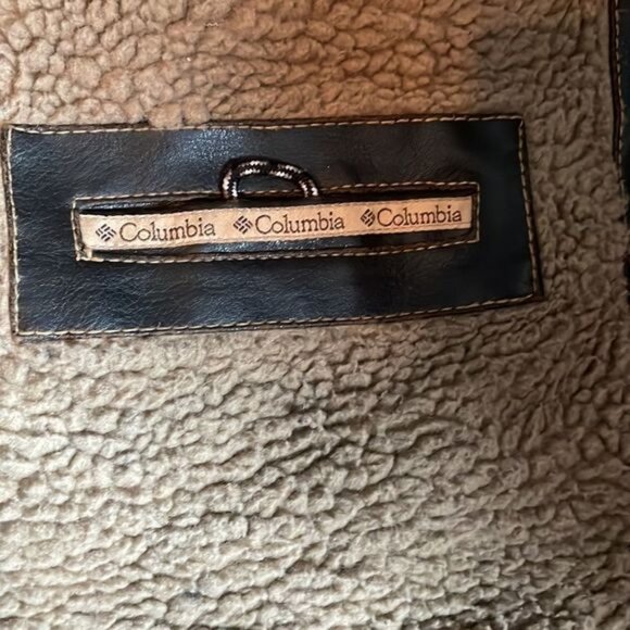 Columbia Sportswear Faux Leather Jacket Brown Large - Picture 9 of 12